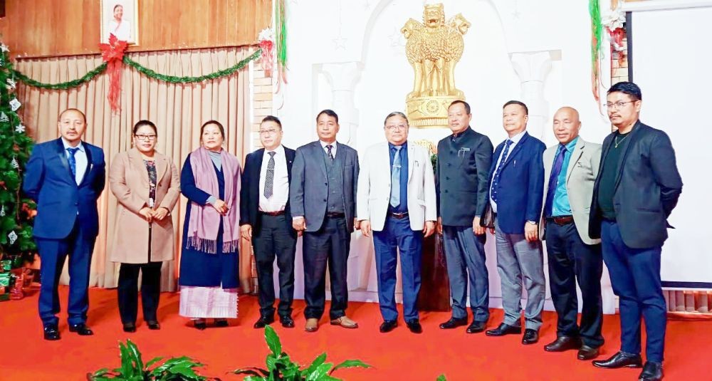 Officials during the observance of Constitution Day at Raj Bhavan, Kohima on November 26. (Morung Photo)